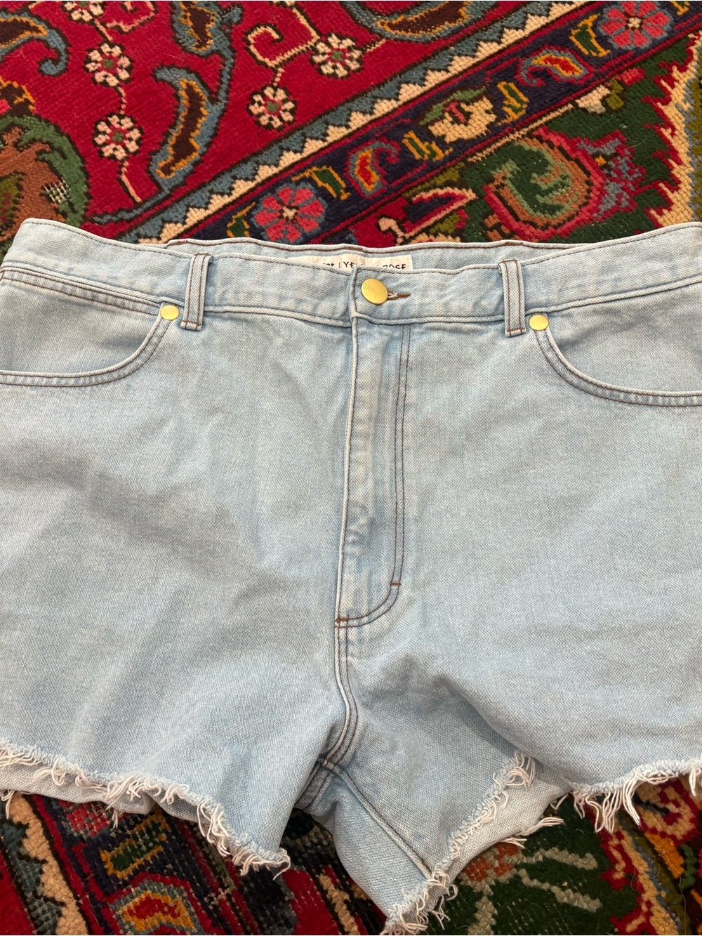 Kendra Scott Yellow Wrangler Shorts -33
